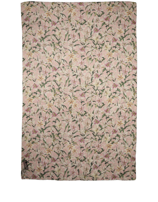 Dolce & Gabbana Pink Silk Floral Chiffon Long Stole Scarf