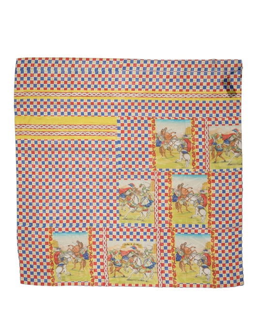 Dolce & Gabbana Multicolor Silk Carretto Foulard Scarf