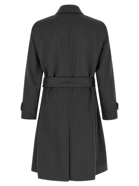 Lardini Gray Virgin Wool Coat