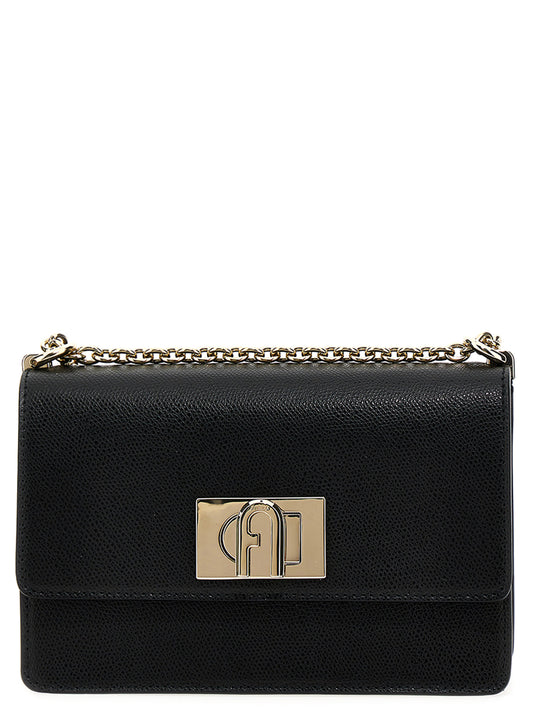Furla Black Leather Crossbody Bag