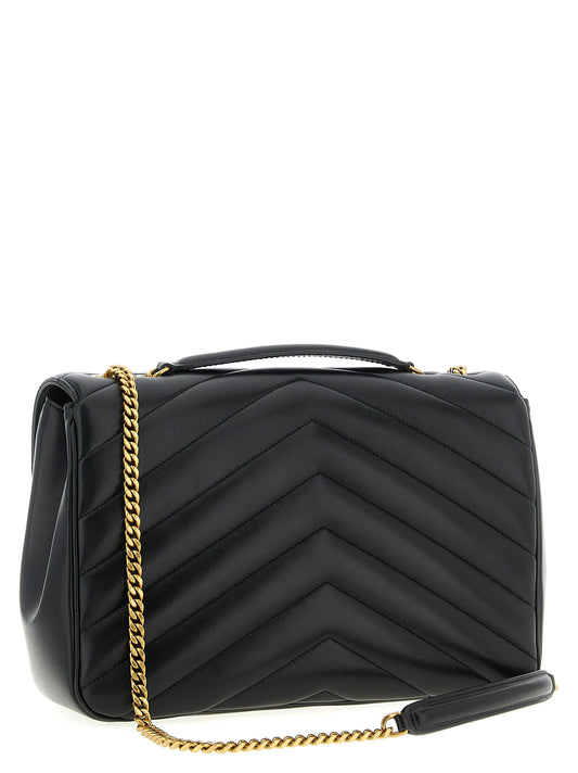 Saint Laurent Black Lamb Leather Shoulder Bag