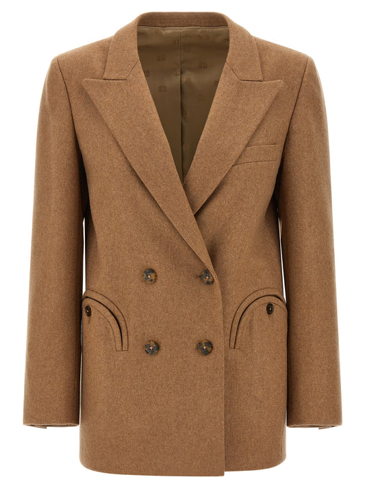 Blazé Milano Beige Virgin Wool Blazer