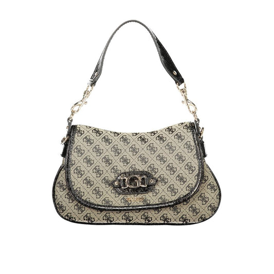 Guess Jeans Black Polyester Womens Bag With Adjustable And Removable Strap