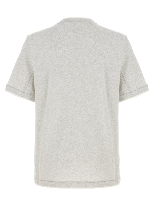 Brunello Cucinelli Gray Cotton T-Shirt