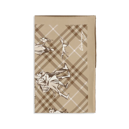 Burberry Beige Silk Scarf