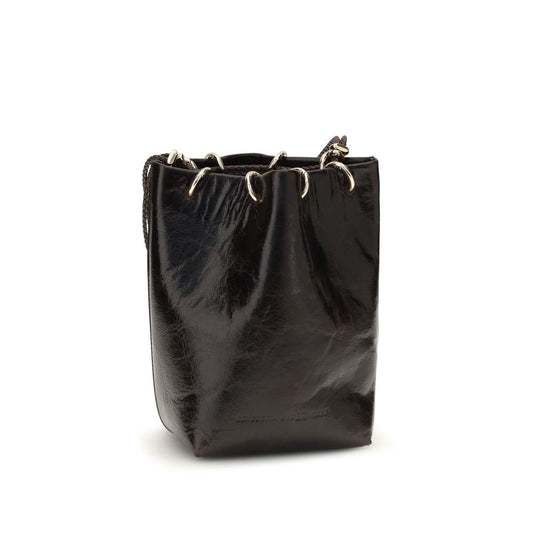 Benedetta Bruzziches Black Calf Leather Bucket Bag