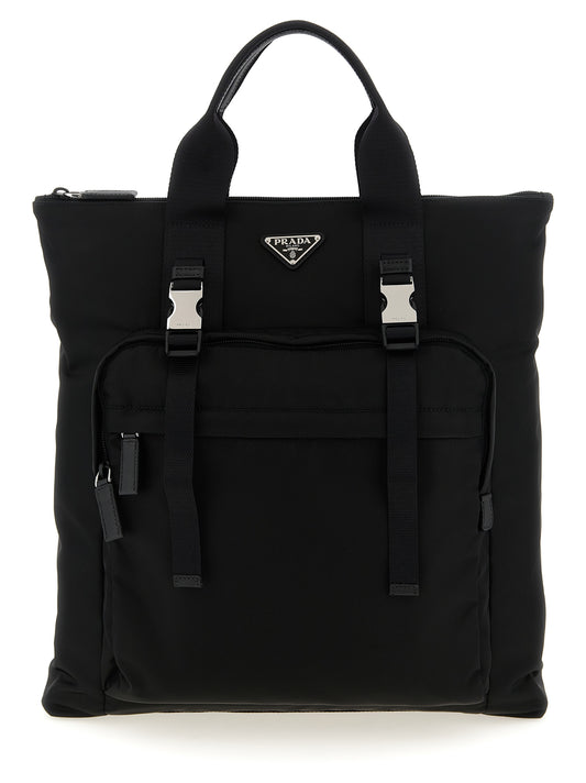 Prada Black Recycled Polyamide Tote Bag