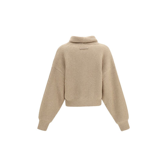 Tory Burch Beige Wool Oves Aries Cardigan