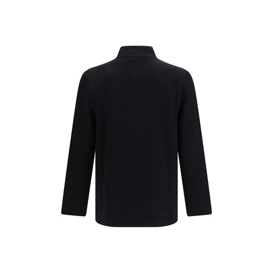Lardini Black Wool Oves Aries Full-Length Jacket