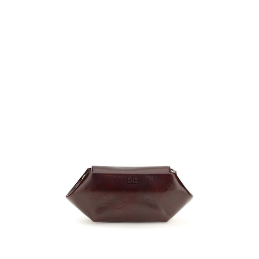 Ganni Bordeaux Polyethylene Shoulder Bag
