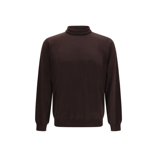 Lardini Brown Wool Sweatshirt