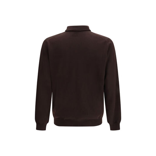 Lardini Brown Wool Sweatshirt