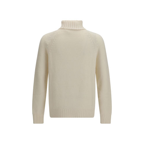 Umit Benan White Cashmere Turtleneck