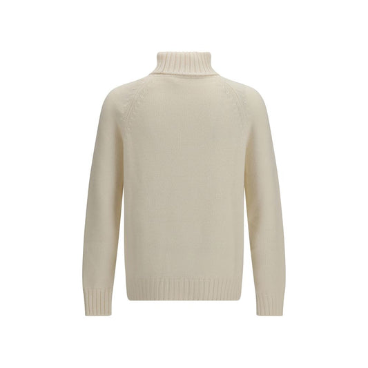 Umit Benan White Cashmere Turtleneck