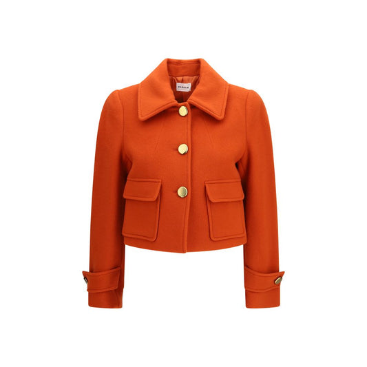 P.A.R.O.S.H. Orange Wool Oves Aries Full-Length Jacket