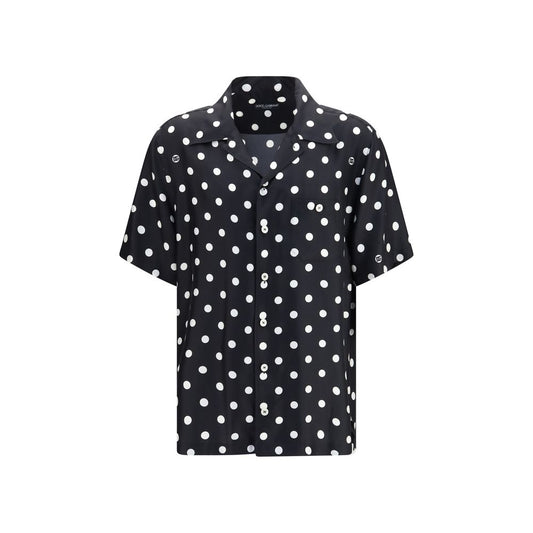 Dolce & Gabbana Black Silk Shortsleeve Shirt