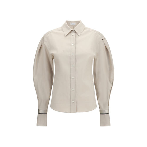 Brunello Cucinelli Beige Cotton Shirt