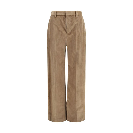 Brunello Cucinelli Brown Cotton Casual Pants