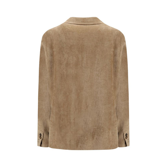 Brunello Cucinelli Beige Viscose Full-Length Jacket