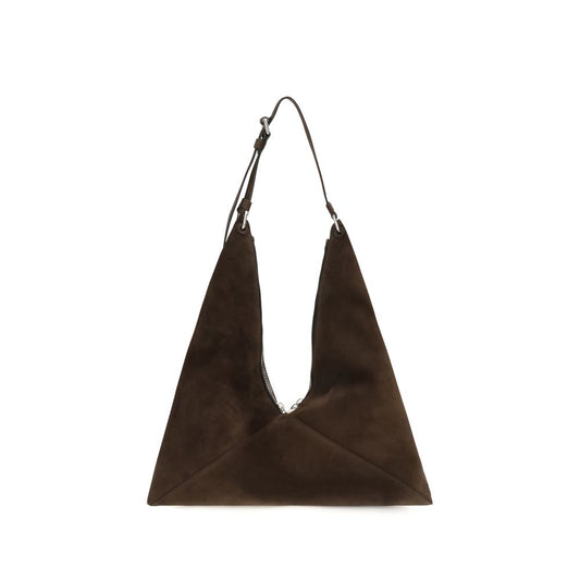 Moschino Brown Suede Leather Shoulder Bag