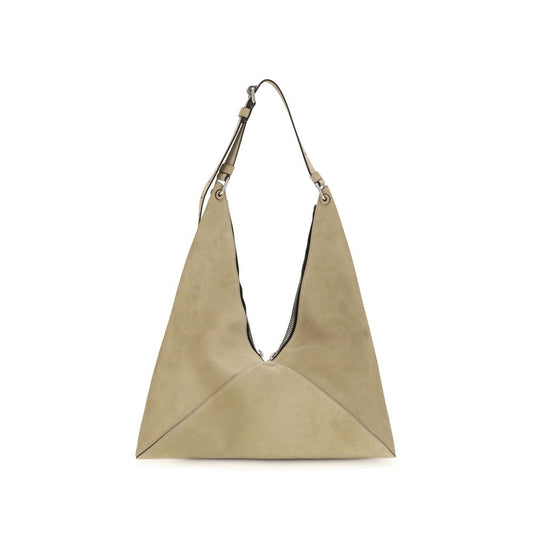 Moschino Beige Suede Leather Shoulder Bag