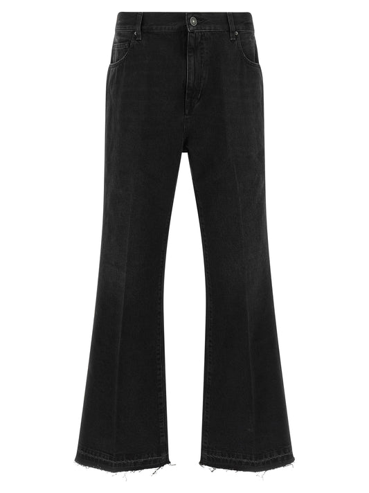 Amiri Black Cotton Flared Jeans