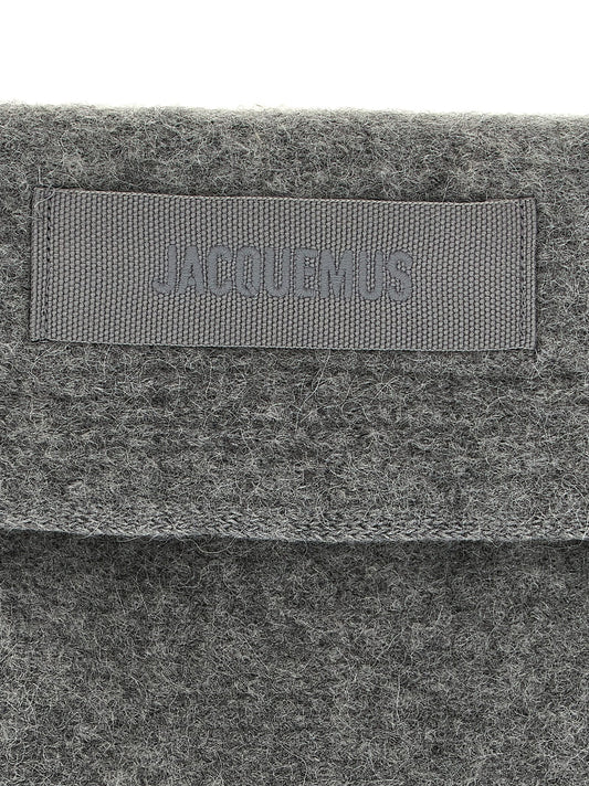 Jacquemus Gray Wool Scarf