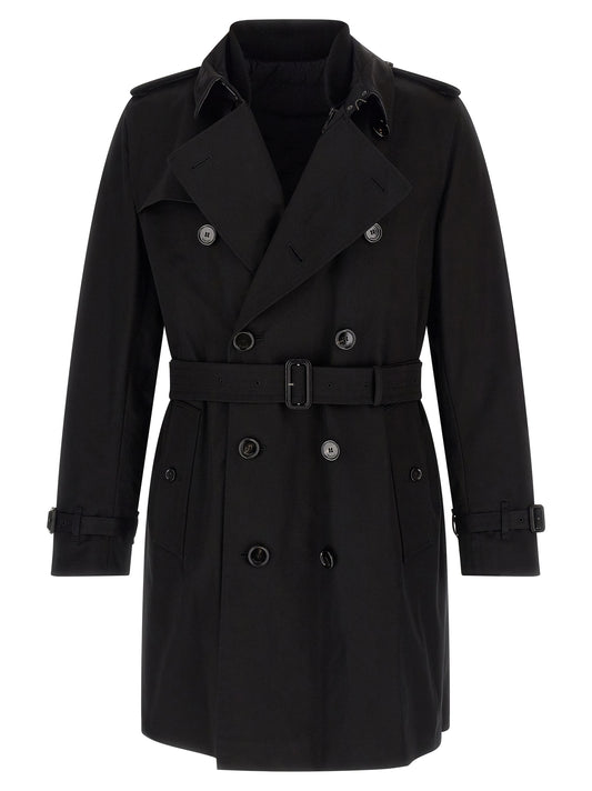Burberry Black Cotton Coat