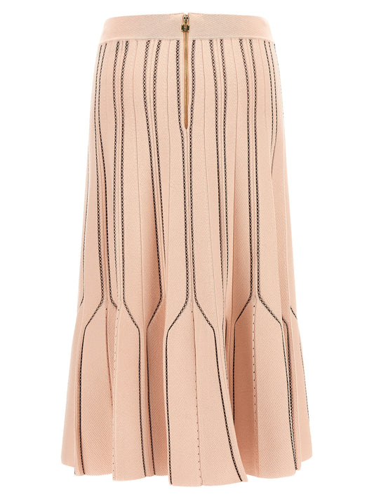 Elisabetta Franchi Multicolor Viscose Midi Skirt