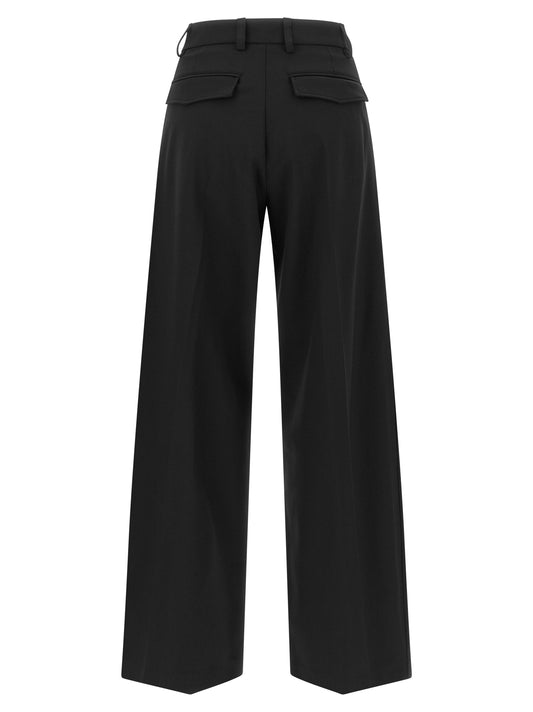 THELATEST Black Polyester Dress Pants