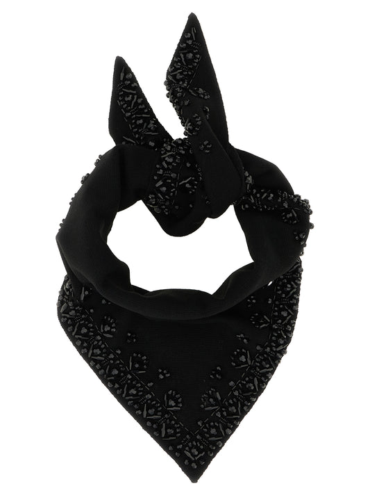 P.A.R.O.S.H. Black Wool Foulard