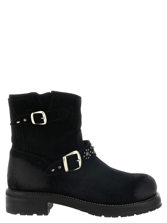 SECOND/LAYER Black Calfskin Ankle Boots