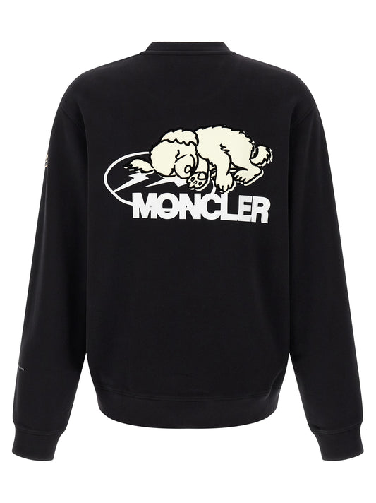 MONCLER GENIUS Black Cotton Sweatshirt