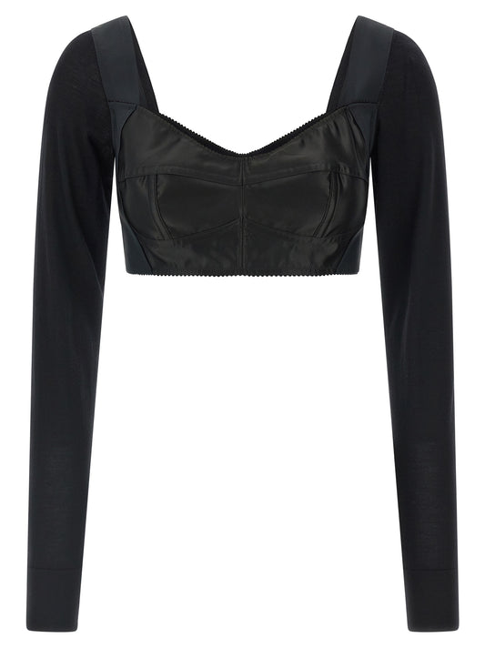 Dolce & Gabbana Black Polyester Tank Tops