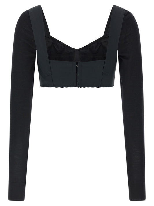 Dolce & Gabbana Black Polyester Tank Tops