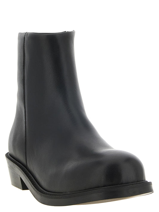 SÉFR Black Calfskin Ankle Boots