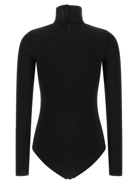 Courrèges Black Viscose Bodysuit
