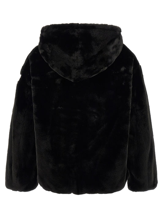 Tatras Black Polyester Full-Length Jacket