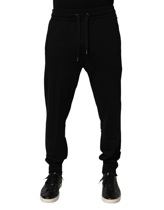 Dolce & Gabbana Black Cotton Jogger Men Sweatpants Pants