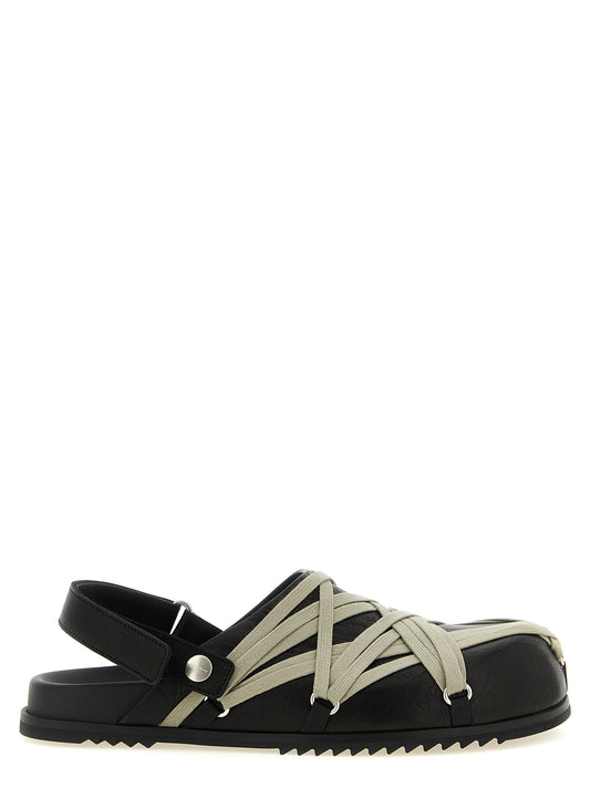 Rick Owens Black Ramie Mules