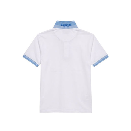 Baldinini Trend White Cotton Men Polo