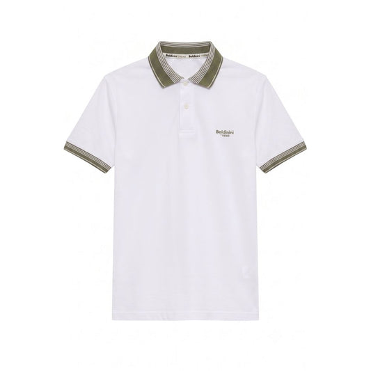 Baldinini Trend White Cotton Men Polo-Shirt