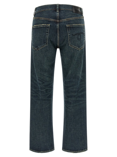R13 Blue Cotton Straight-Leg Jeans