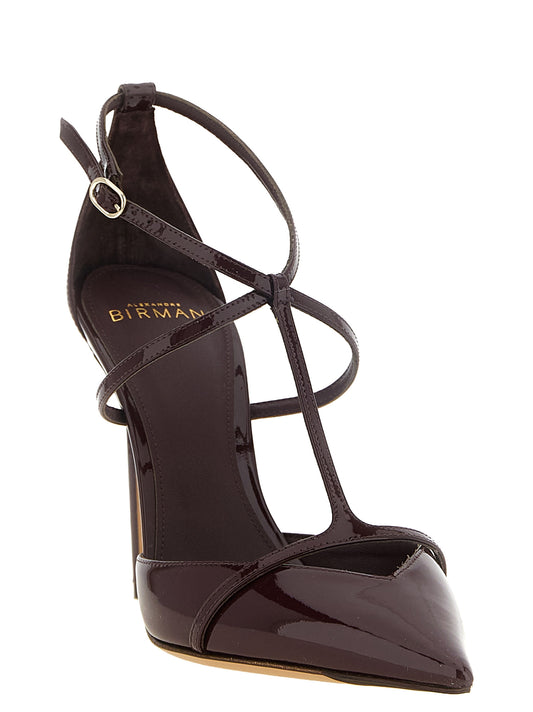 Alexandre Birman Bordeaux Calfskin High Heel Pumps