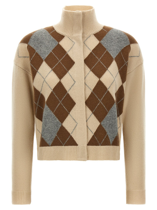 Max Mara Beige Wool Cardigan