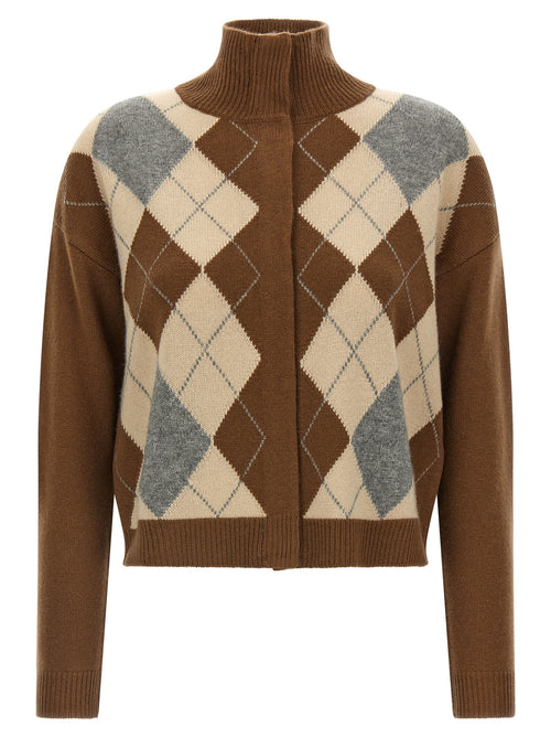 Max Mara Brown Wool Cardigan