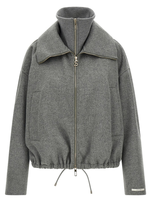 Sportmax Gray Wool Bomber
