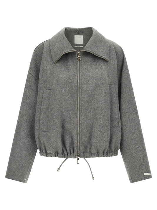 Sportmax Gray Wool Bomber
