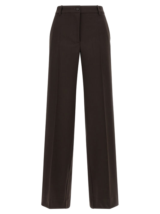P.A.R.O.S.H. Brown Virgin Wool Flared Pants