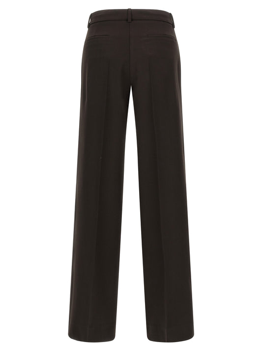 P.A.R.O.S.H. Brown Virgin Wool Flared Pants